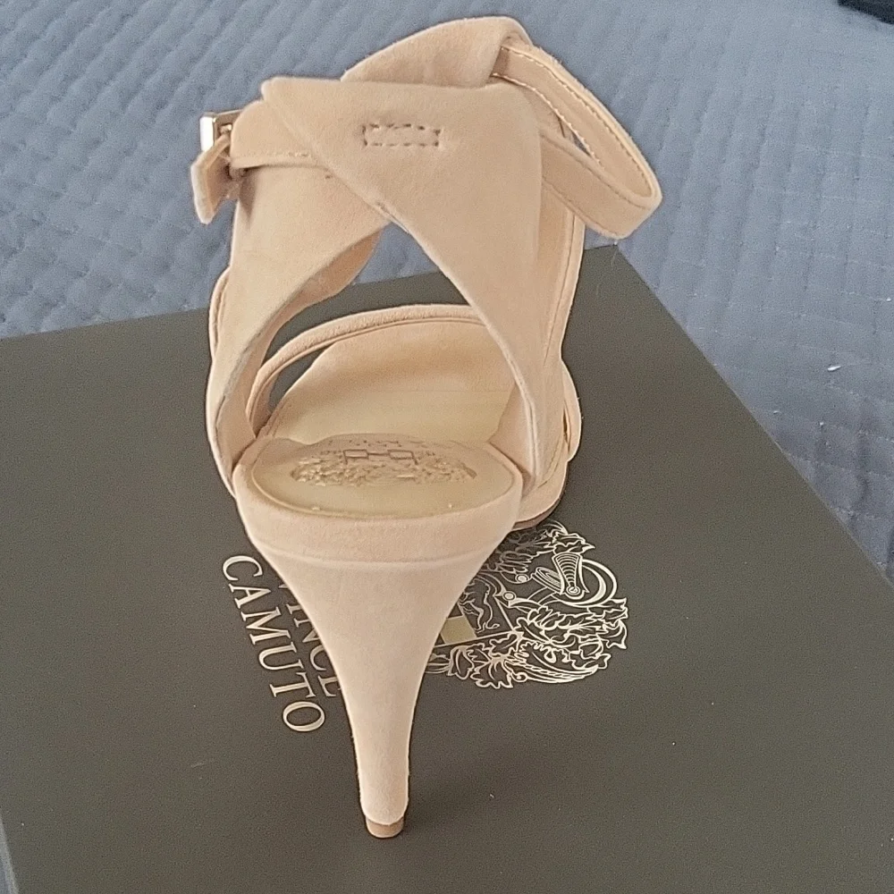 Vince Camuto Nude Strappy Heels - Picture 2 of 2